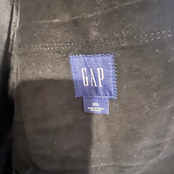 GAP Men's Blazer Black Faux Suede Button Collared Size XXL Jacket Sport Coat - Picture 3 of 5